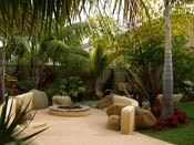 Patio With Firepit Tropical